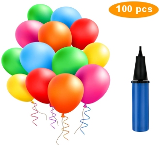 100 ballons colorés pour anniversaire(sans pompe) - Ballons de décoration de fête d'anniversaire Hockey sur glace