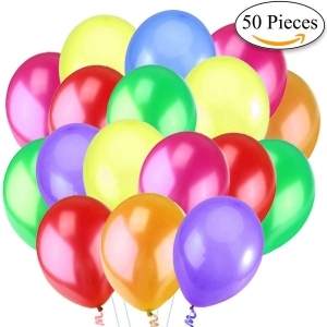 50 ballons colorés pour anniversaire (sans pompe) - Ballons de décoration de fête d'anniversaire Hockey sur glace
