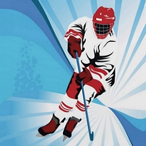 Tapisserie murale Joueur Hockey sur glace 110x150cm - Décoration des murs de la fête d'anniversaire Hockey sur glace