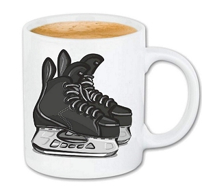 Tasses/mugs blanche hockey sur glace patins – Tasses/mugs hockey sur glace
