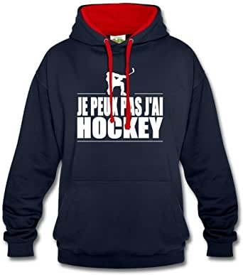 Sweatshirt à capuche Je peux pas j'ai Hockey – Vêtements hockey sur glace