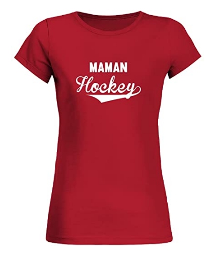 T-shirt femme hockey sur glace Maman hockey – Vêtements hockey sur glace