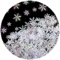 Confettis de table flocons de neige brillants pour table de Noël – Idées de décoration pour table de Noël
