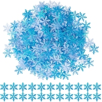 Confettis de table flocons de neige bleu pour table de Noël – Idées de décoration pour table de Noël