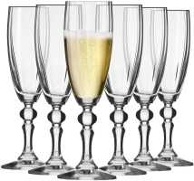 Flûtes à champagne en cristallin pour table de Noël – Idées de décoration pour table de Noël