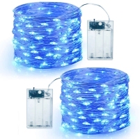 Guirlande LED lumineuse bleu pour table de Noël – Idées de décoration pour table de Noël