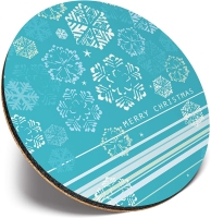 Dessous de verre bleu glacier en verre brillant pour table de Noël – Idées de décoration pour table de Noël